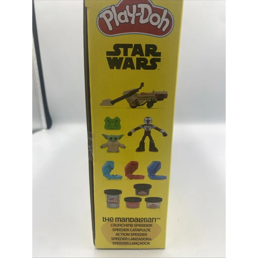 Play-Doh Star Wars The Mandalorian Launching Speeder Playset Grogu Baby Yoda NEW